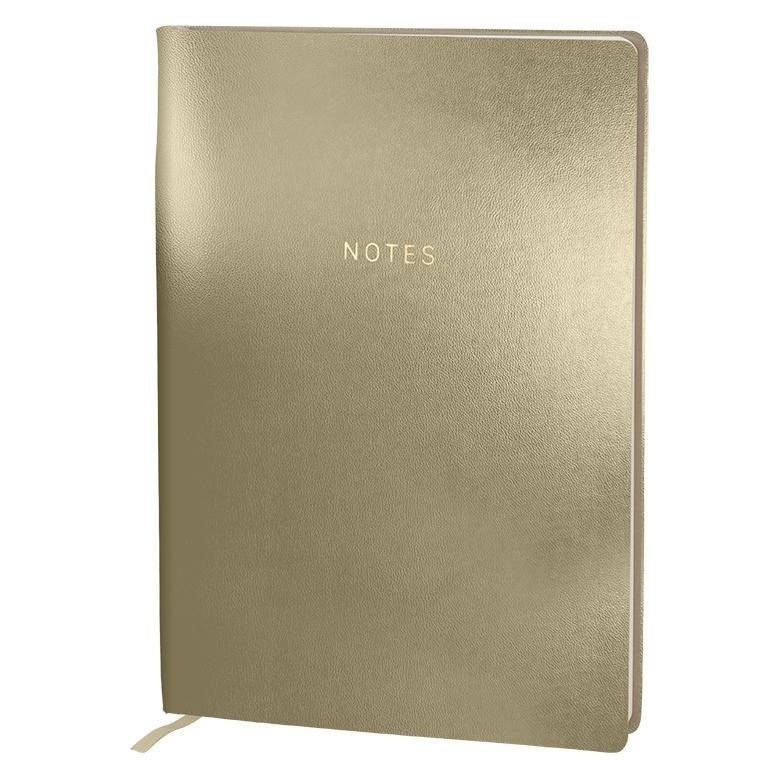 Rössler Notebook Soft Touch Gold Metallic Notes DIN A5 160 Seiten liniert (A5, Liniert, Weicher Einband) (76177662)