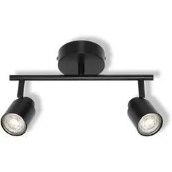 OSRAM GU10 STRAHLER WANDLEUCHTE DECKENLEUCHTE SCHWARZ 2-FLAMMIG