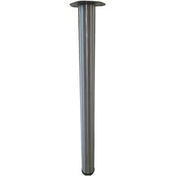 4x Grimme, Tischbeine + Tischgestell, Tischfuss (Tischbein) ø 60 mm Länge 710 mm Möbelfüsse Stahl Edelstahl Effekt
