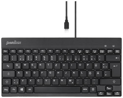 Perixx PERIBOARD-426 DE USB Tastatur Deutsch, QWERTZ Schwarz