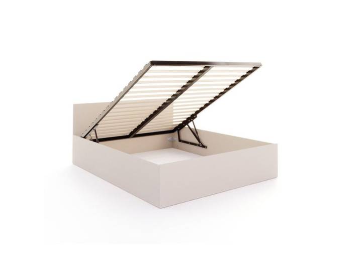 Lit coffre 160 x 200 cm Panama - Coffre de 890 Litres - Sommier inclus - Cachemire