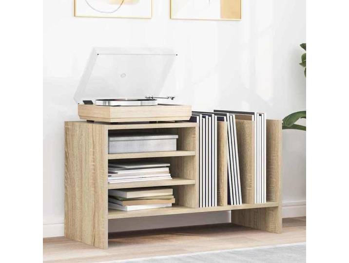 Moderne Meuble Étagère - Meuble à vinyles avec étagère Chêne Sonoma 78 5x35x45cm @FR6493885