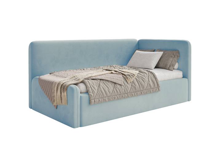 Jugendbett 120x200 cm Fanklo rechtsseitig mit Stauraum,