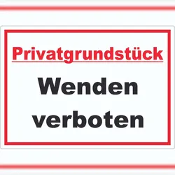 HB-Druck Privatgrundstück Wenden verboten Text Aufkleber A6 (105x148mm)
