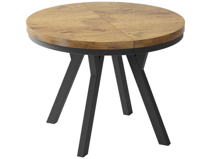 ESSTISCH Lume runder ausziehbarer, Lancelot Eiche 100-200/100/76 cm
