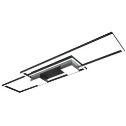 Trio Deckenleuchte Albany Aluminium Schwarz