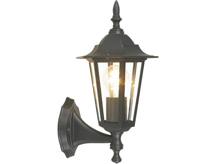 EGLO LED Wandleuchte LATERNA 4 L16,5 x H32 x AL23 cm, spritzwassergeschützte Lampe , schwarz, 1, H: 32cm, 1 Stk., Leuchten, Außen-Wandlampe Laterna 4, Lampe, E27, IP44, L16,5 x H32 x AL23 cm, LED Wandleuchte