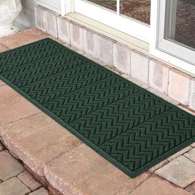 Bungalow Dba Matterly Chevron Runner Mat 60 x 22, 60 x 22, Dark Green