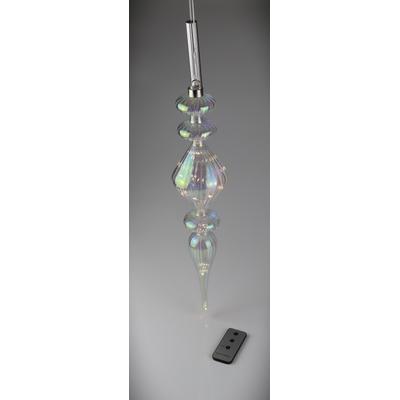 LED Dekoobjekt AM DESIGN "Glas-Zapfen irisierend, 20 Leuchten", transparent (irisierend), H:47cm L:9cm, Leuchten, 9x47 cm