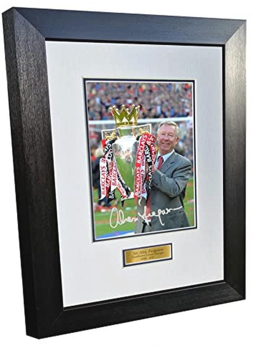 Manchester United gesigneerde foto in lijst, A4 formaat