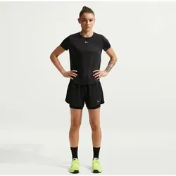 NIKE Damen Shorts W NK ONE DF HR 3IN 2N1 SHORT, Größe L in Weiß Weiß