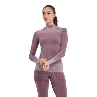Langarmshirt FALKE "FALKE Langarmshirt", Damen, Gr. XS, rosa (mahogany (8344)), Shirts Langarmshirt
