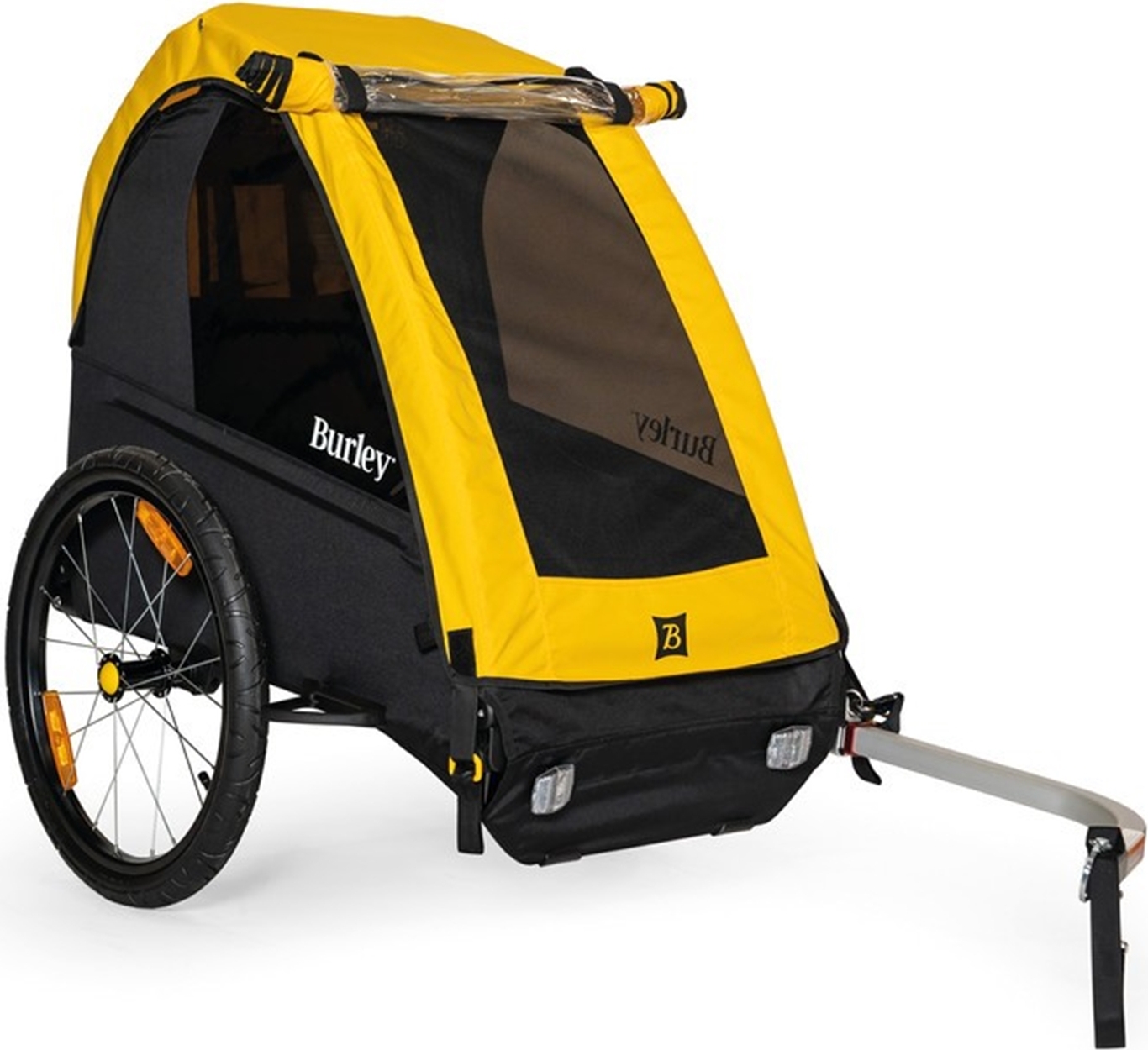 Burley Fahrrad-Kinder-Anhänger Bee Single, gelb/schwarz
