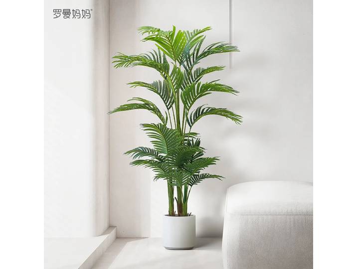 Plante Artificielle Esthétique en Pot, Simulation de Palmier Canne à Sucre, Décoration Bionique pour Accessoires de Photographie d'Intérieur, Écologique
