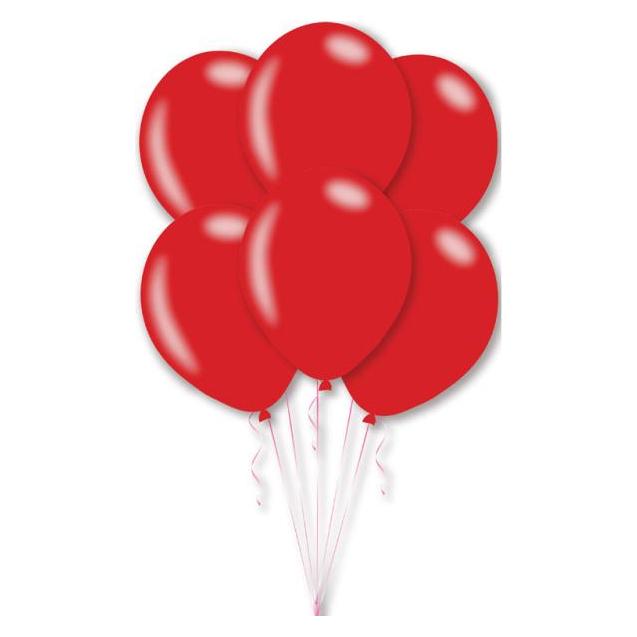 Magni INT995443 - Latexballons Metallic, 10 Stück, ca. 28 cm, Rot, Luftballon (10x) (INT995443)