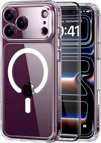 ESR Set bestehend aus Classic Hybrid Magnet Case mit Kamerasteuerung Taste & Tempered-Glass Displayschutz | Apple iPhone 18 Pro