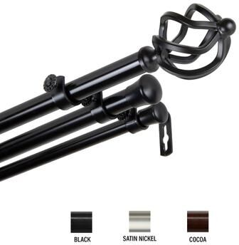 InStyleDesign Torison Triple Curtain Rod 13/16 inch dia.