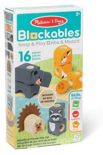 Melissa & Doug Blockables Bosdieren - 16 houten onderdelen - Spin Master