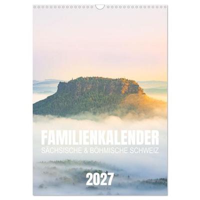 Familienkalender - Sächsische und Böhmische Schweiz (Wandkalender 2027 DIN A3 hoch), CALVENDO Monatskalender