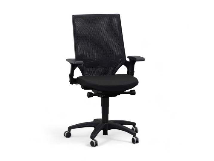 Chairzone Self One Classic office swivel chairs with 2D armrests, Black, New, Ergonomic chair - ideal for flexible working