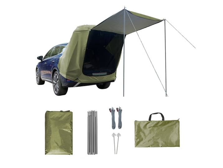 Tente arrière de voiture extérieure avec CAN Amendements, tente de pique-nique de camping, extension arrière de voiture, phare