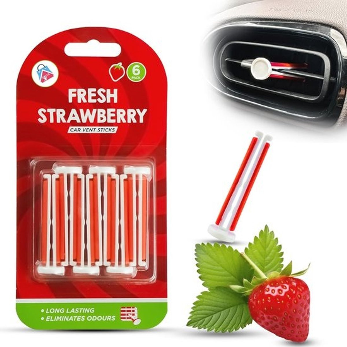 Langdurige Auto Vent Sticks - 6cm Vent Clip Luchtverfrisser voor Continue Geur