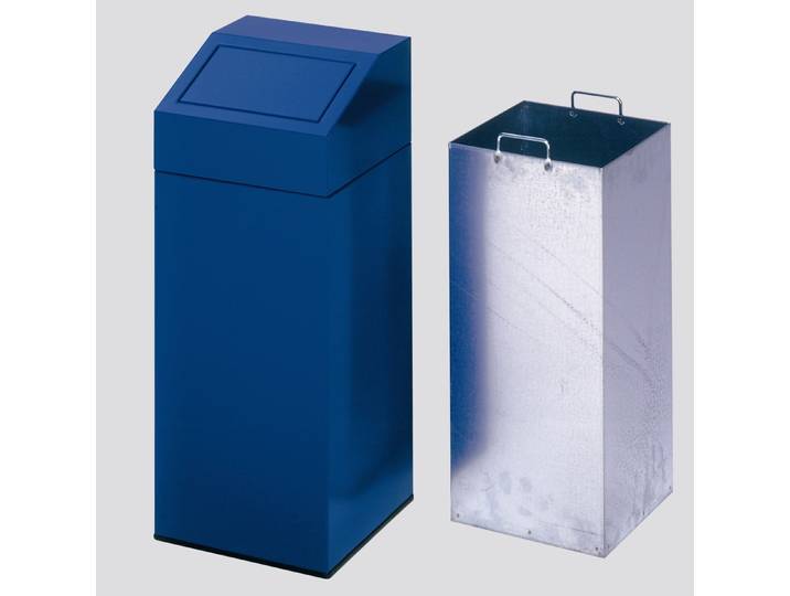 PROREGAL® Mülleimer Selbstlöschender Wertstoffsammler Papier  82L 89x38x38cm Blau