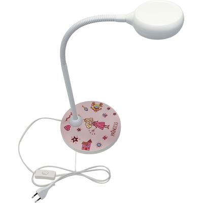 NIERMANN Tischleuchte "Princess, Kinderlampe, Kinderzimmer", bunt (mehrfarbig), 1, H: 43cm, 1 Stk., Leuchten, Flexiebler Holzsockel, Tischleuchte