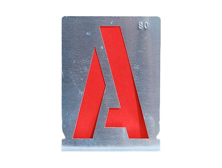 Zink-Schablonen Buchstaben 8 cm