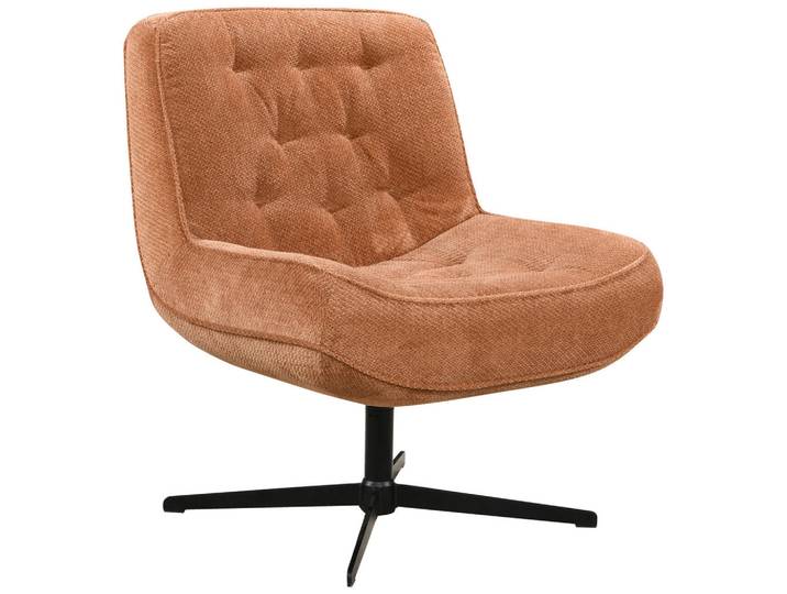 Carryhome Sessel, Rosa, Holz, Metall, Eukalyptusholz, massiv, Sperrholz, 71x83x79 cm, Sitzfläche 360° drehbar, Wohnzimmer, Sessel, Sonstige Sessel