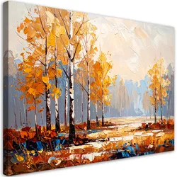 LEINWANDBILD Birkenwald Landschaft 60x40cm