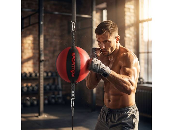 SPORTNOW Support Boxe Double-End Élastique Réglable Clip-on