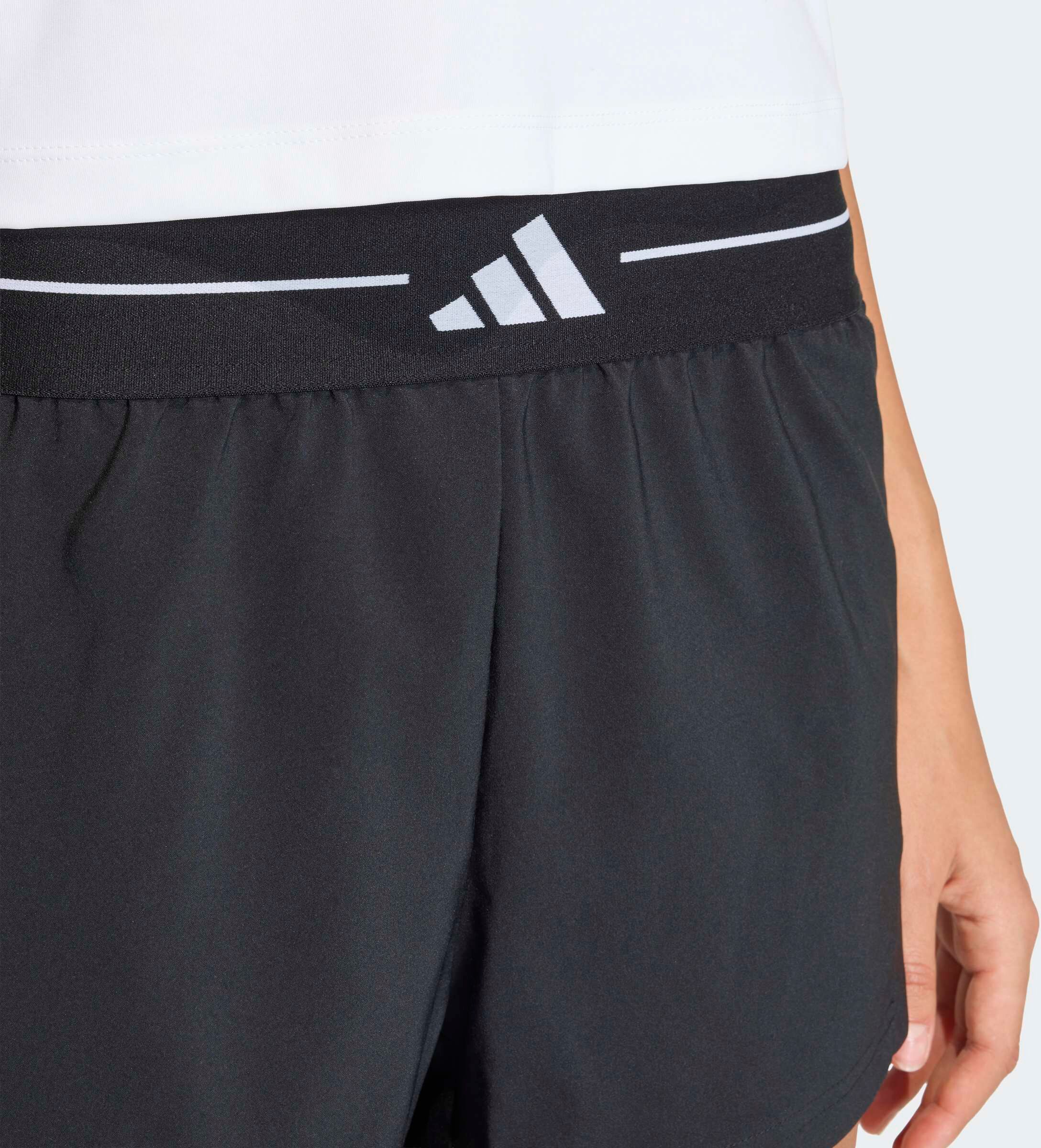 Shorts ADIDAS PERFORMANCE "HYPERGLAM 3-STREIFEN WOVEN", Damen, Gr. XXL, N-Gr, schwarz, normal, gr., Obermaterial: 100% Polyester, Hosen Shorts, mit Climacool Technologie, aus Polyester, enger Schnitt