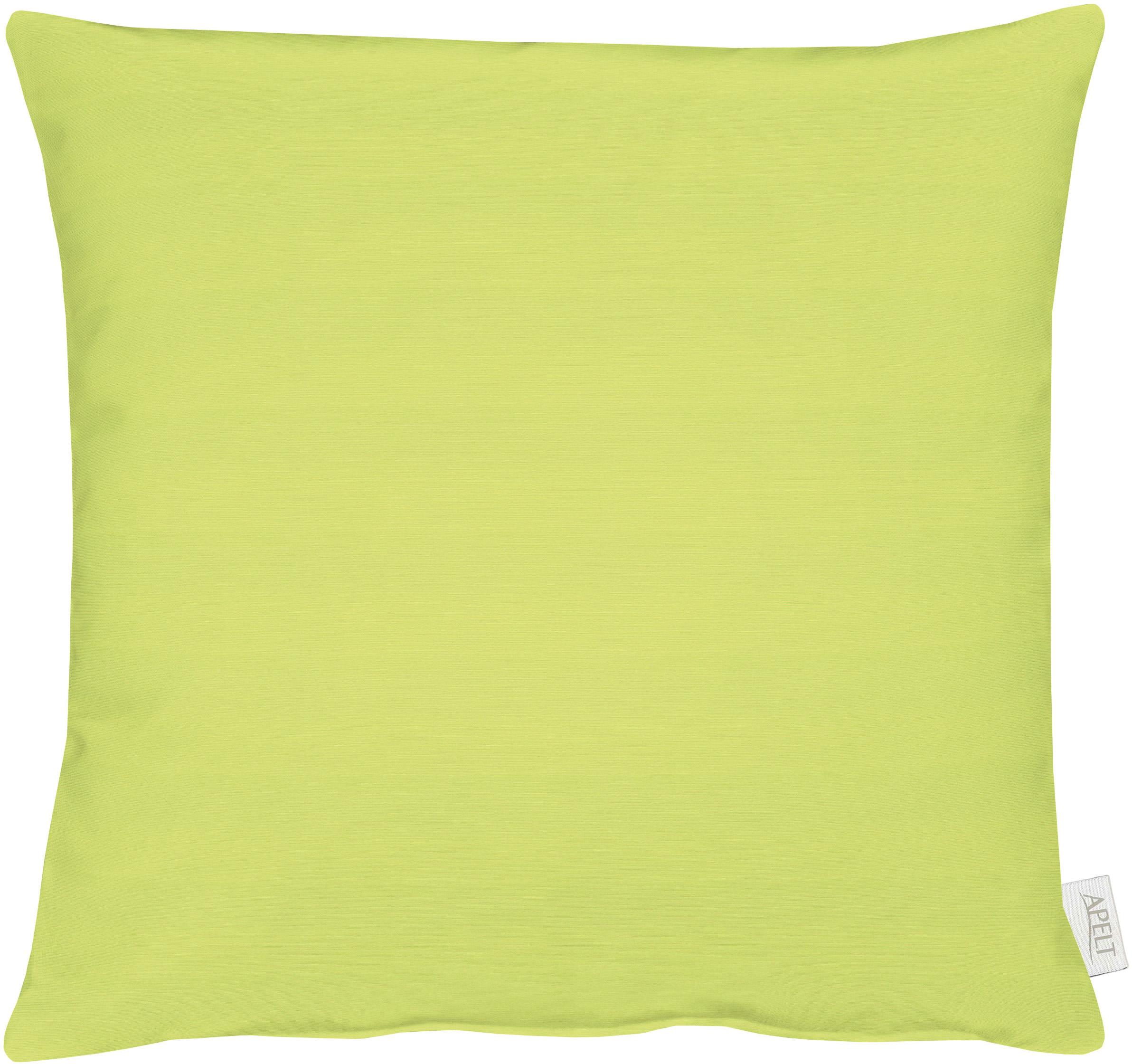 Dekokissen APELT "4362 Rips Uni-Farben, dezentes Design, Inklusive Füllung" Gr. 2, grün (hellgrün, unifarben), B:51cm L:51cm, Mischgewebe, Dekokissen_Sitzkissen_Kissenhüllen, Wasser- und Schmutzabweisend, Inklusive Füllung, dezentes Design