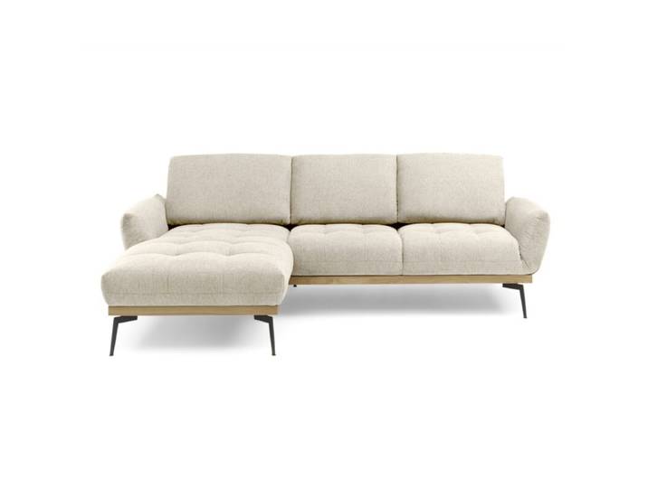 Trendstore Eddie Ecksofa inkl. klappbaren Rücken - Flachgewebe Aragon beige - links Modern