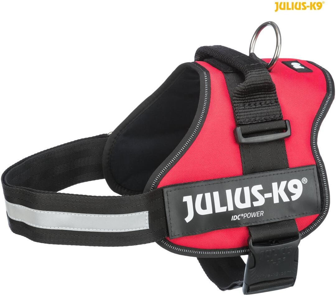 TRIXIE Julius-K9® IDC Powergeschirr®, L / 1: 66–85 cm / 50 mm, rot
