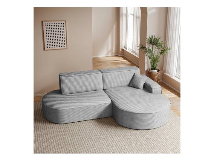yourhouse24 Ecksofa PARMA PRO mit Schlaffunktion – Organisches Design