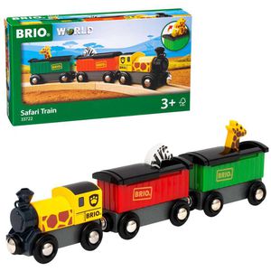 BRIO World 33722 Safari-Zug, aus Holz, mit 2 Waggons