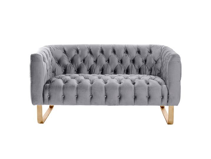 Grosvenor 2-Sitzer Sofa - Taubengrau - Messing