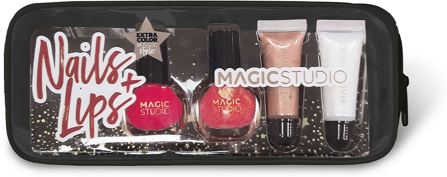 Magic Studio Étui à ongles et à lèvres colorés, 5 pièces