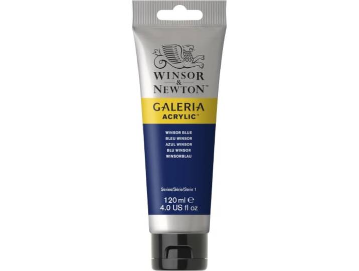 Winsor & Newton 2131706 Galeria acrylverf, hoge pigmentatie, lichtecht en verouderingsbestendig, romige vloeiende consistentie - 120ml Tube, Winsor Blue