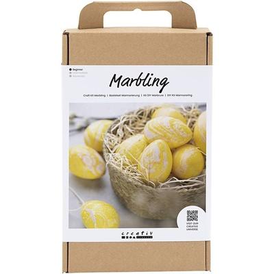 Creativ Company DIY Sets Dekoartikel Kreativ Set Marmorierung, Rosa, Gelb, Kreativ Box