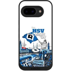 Nivocase Handyhülle für Google Pixel 9a Hülle NIVOpure Case Schwarz Aufstieg Hamburger SV Offizielles (Google Pixel 9a), Smartphone Hülle, Schwarz