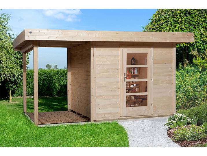 Weka Designhaus 172 A mit Anbau 3 × 4 m