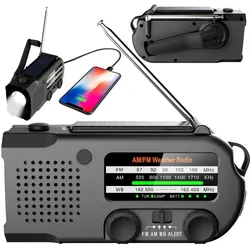 Mozo Radio Mozos ER-01 FM/AM radio solar + dynamo (AM, FM), Radio, Schwarz