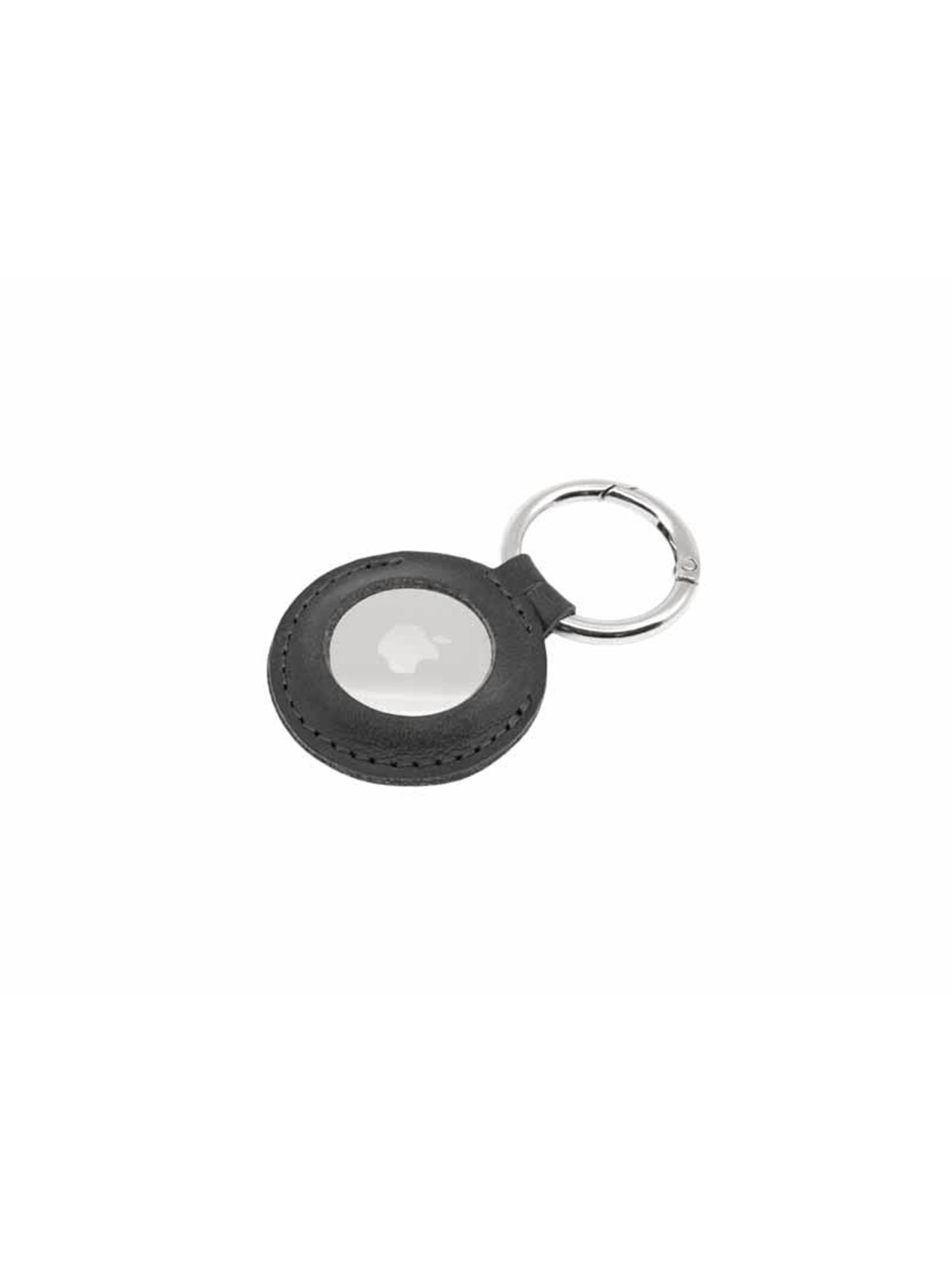 FIXED Real Leather Keychain Case for AirTag Black