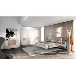 Voglauer Schlafzimmer-Set VLacera 4tlg. Lack Grau Taupe 180 x 200 cm