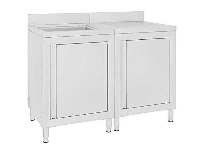 vidaXL Gastro-Spülenunterschrank Edelstahl 120x60x96 cm