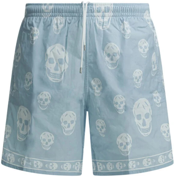 Alexander McQueen short de bain bleu polyamide homme Bleu S