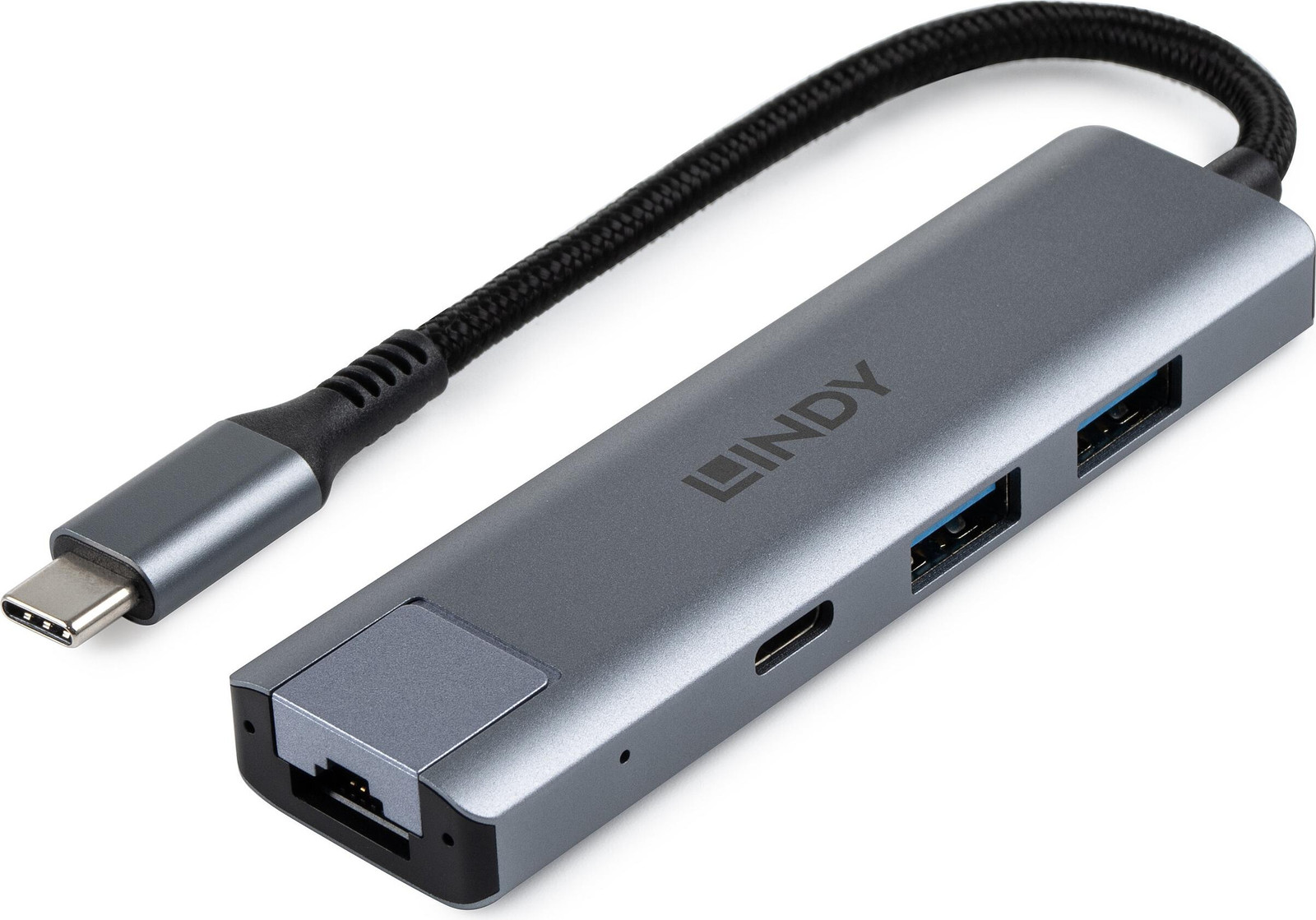 Lindy USB 3.2 Gen 2 Type-C hub met Gigabit Ethernet 43422